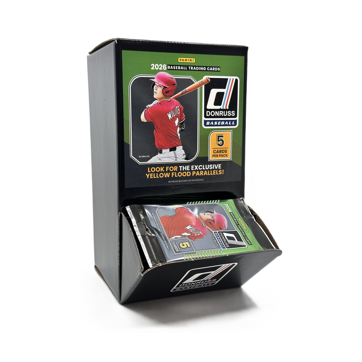 Donruss 2023 baseball trading card pack on a white background